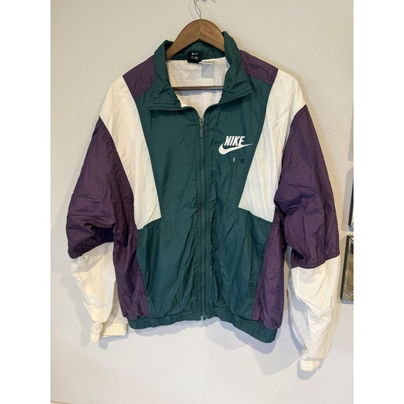 Nike Other - Vintage Nike Air Windbreaker Jacket Men's Medium Green Purple White